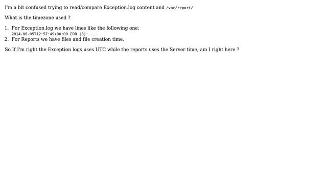 Magento: Exception/Report Timezone смотреть онлайн