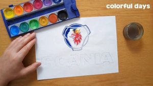 How to draw the Scania logo