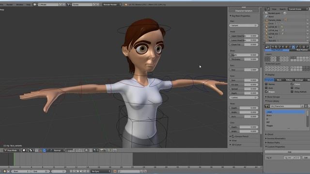 Создаем девушку в Blender Flex Rig смотреть онлайн