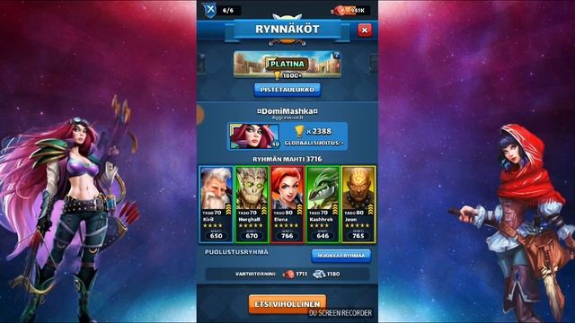 ПРОКРУТКА СУНДУКОВ ДО ЦВЕТНОГО + Фиолетовый Титан и Налет Empires puzzles смотреть онлайн