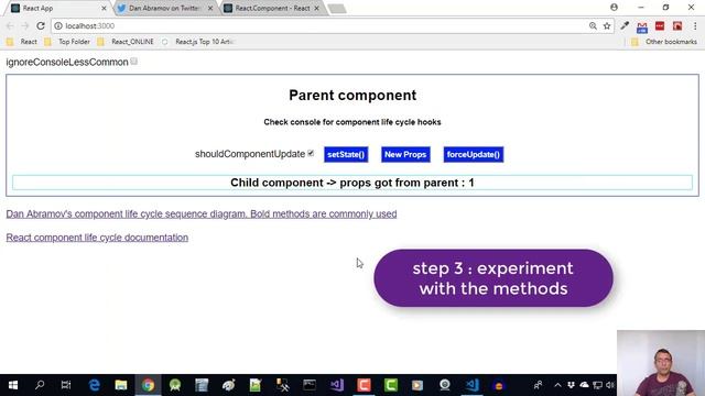 React component life cycle 16.3 смотреть онлайн