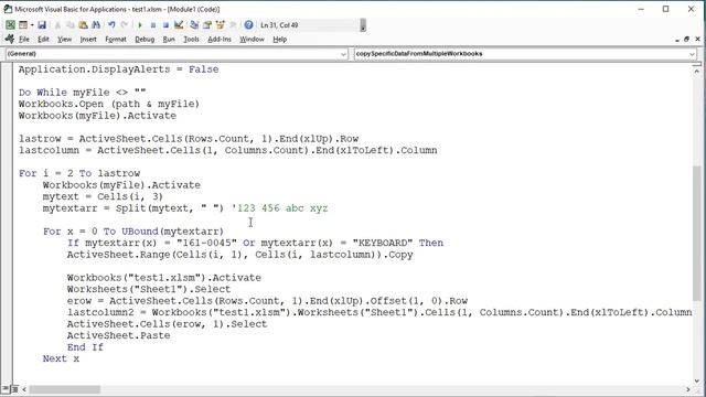 Copying Rows between Workbooks Based on Text Value смотреть онлайн