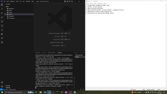 PYTHON VENV KURULUM DETAYLI ANLATIM 2023!! DJANGO DERSLERİ 2023!!! смотреть онлайн
