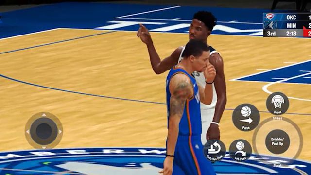NBA 2K21 mobile on iPhone 12 Pro Max: okc thunder vs timberwolves смотреть онлайн
