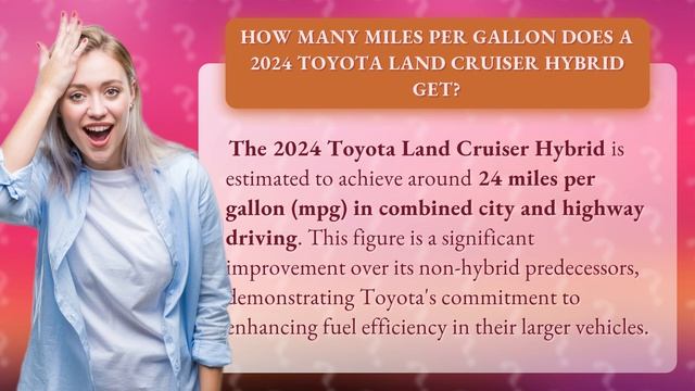 How many miles per gallon does a 2024 Toyota Land Cruiser hybrid get? смотреть онлайн