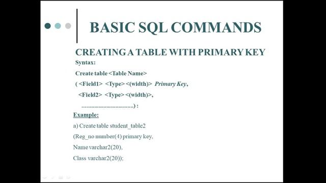 Basic oracle commands Part - I смотреть онлайн