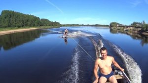 Водные лыжи по-деревенски