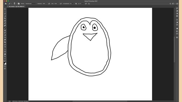 Drawing a penguin Рисование пингвина смотреть онлайн