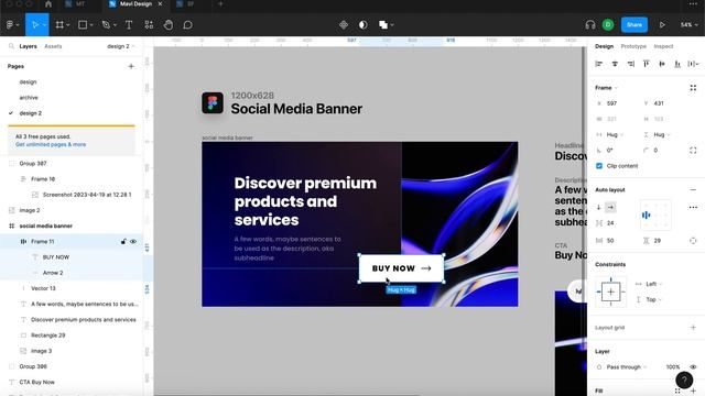 Designing a Social Media Banner in Figma (Voiceless Tutorial) смотреть онлайн