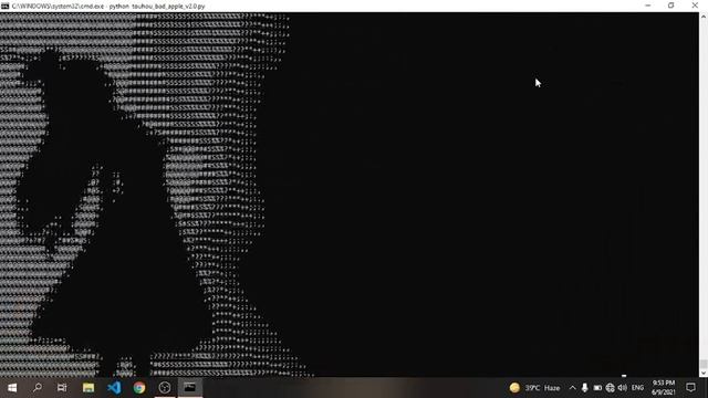 Bad-apple python script run #bad_apple #python смотреть онлайн