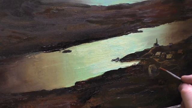 Как написать картину маслом Лунная ночь. По мотивам работ художника А.И. Куинджи смотреть онлайн