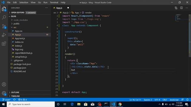 React tutorial in Hindi #12 State with class component смотреть онлайн