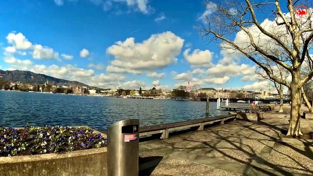 Spring walk In Zurich City Switzerland | Zürich Old Town смотреть онлайн