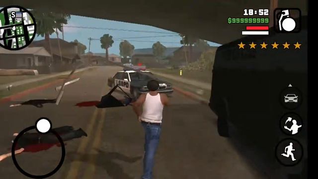 6 star Gta san Andreas gameplay with infinite health,armor and ammo gameplay for android смотреть онлайн