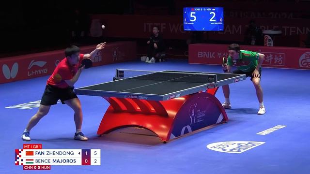 Fan Zhendong vs Bence Majoros | ITTF World Team Table Tennis Championships Finals Busan 2024 смотреть онлайн