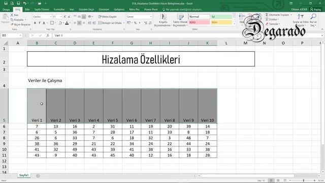 Excel Eğitim Dersleri 16 - Excel'de Hücre Hizalama ve Birleştirme Özellikleri - Yeni Başlayanlar смотреть онлайн