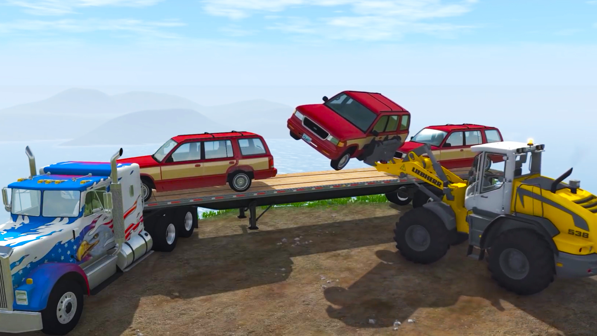 Beamng drive - Падение с обрыва 24 | HITGAMEZ