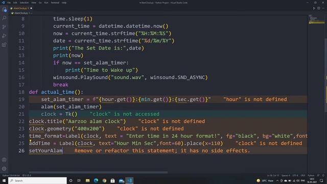 Alarm Clock GUI using Python || Python Project смотреть онлайн
