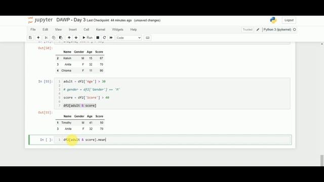 Data Analysis with Python - Day 3 Pt. 2 смотреть онлайн