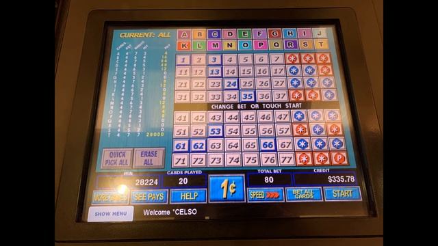 Keno Winning Strategy Video #2 on 20-Card Keno Machine смотреть онлайн