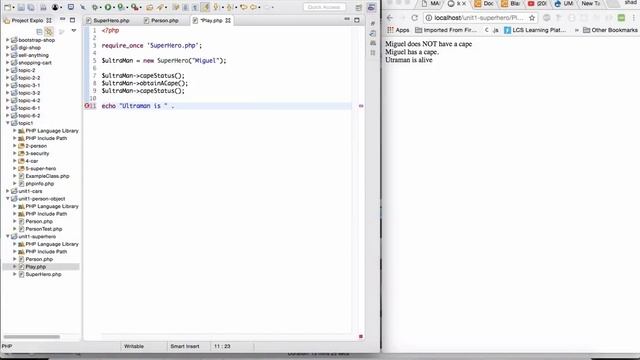 Activity 1 Part 4 - PHP Object Oriented Inheritance Super Heroes Example смотреть онлайн