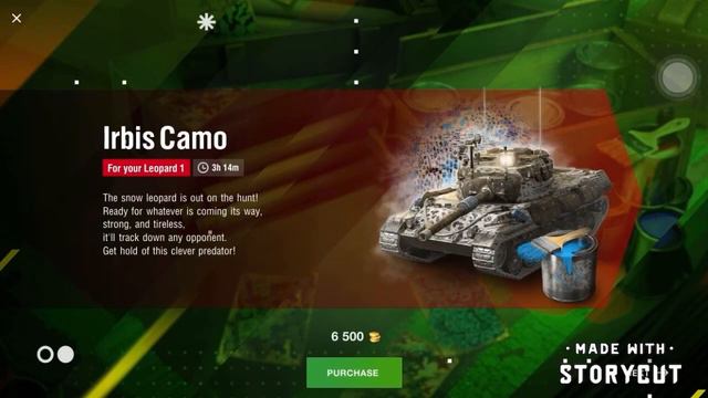 purchasing Irbis camo for Leopard 1 | WoT Blitz смотреть онлайн