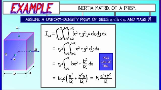 CalcBLUE 3 : Ch. 8.2 : The Inertia Matrix of a Rectanglar Prism смотреть онлайн