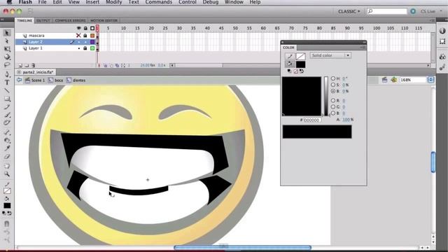 Create an Animated Smiley in Flash (Part 2/3 - Color/Gradient Effects) смотреть онлайн