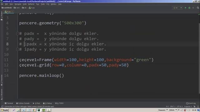 Tkinter grid padx pady ve ipadx ipady özelliği Python #16 смотреть онлайн