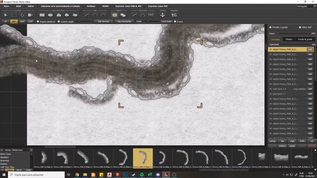 Battle Map RPG 028 - Winter Wolf Cave(Dungeon Painter Studio) смотреть онлайн