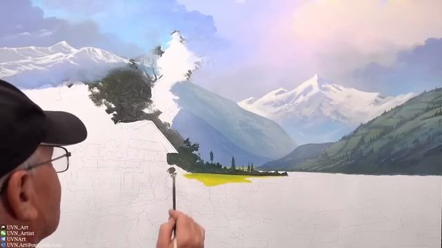 ?"Heavenly place" Acrylic painting / Summer Landscape. Viktor Yushkevich.? смотреть онлайн