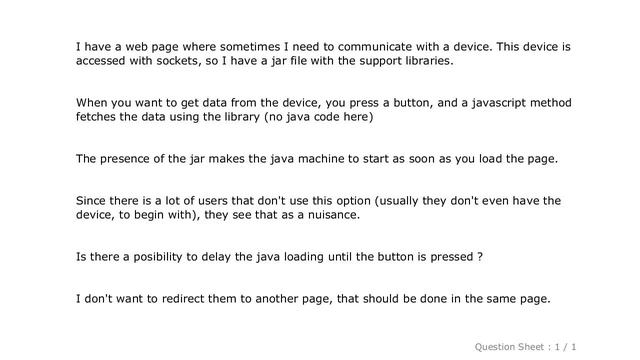 HTML : Delay Java initialization until needed смотреть онлайн