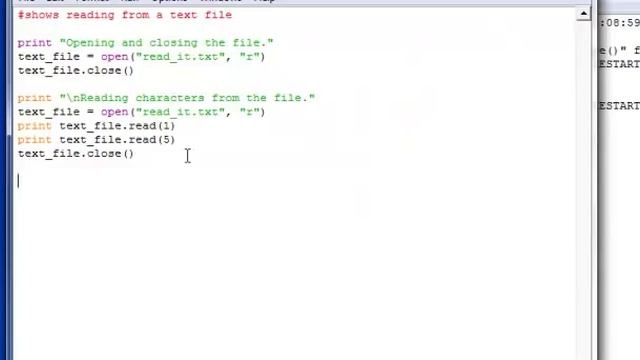 Python Reading a text file смотреть онлайн