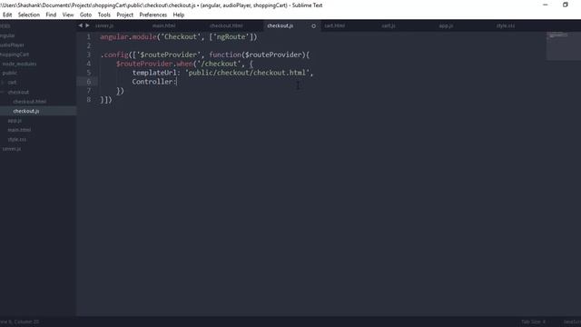 Shopping Cart Using AngularJS - Creating a Checkout View and Route(Part 3) смотреть онлайн