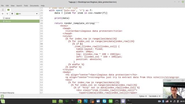 Sacrilegious WEB SCRAPING data protection created on the knee by Code Monkey King смотреть онлайн