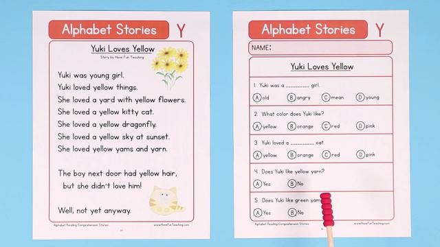 Alphabet Stories Letter Y Reading Comprehension Worksheet смотреть онлайн