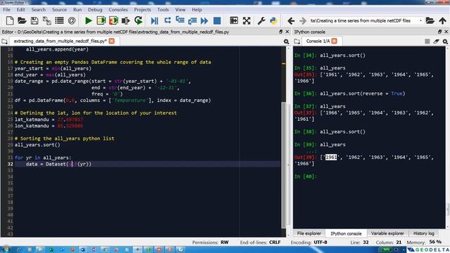 Extracting time series data from MULTIPLE netCDF files into a CSV (Part 6) смотреть онлайн