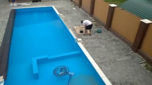 Копенговый камень . Процесс укладки от А до Я . Отделка полипропиленового бассейна бордюрным камнем