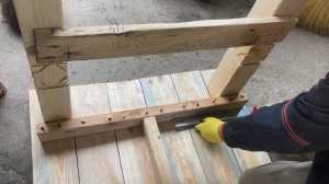 Стол в стиле викинг своими руками из дерева в беседку