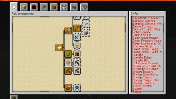 Advancement Info 1.16.2 Fabric Mod Overview