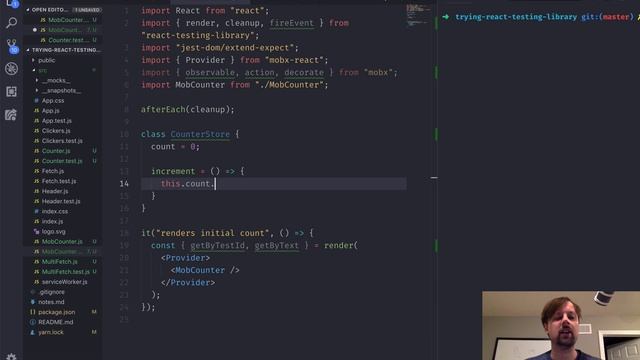 Testing MobX with React Testing Library смотреть онлайн