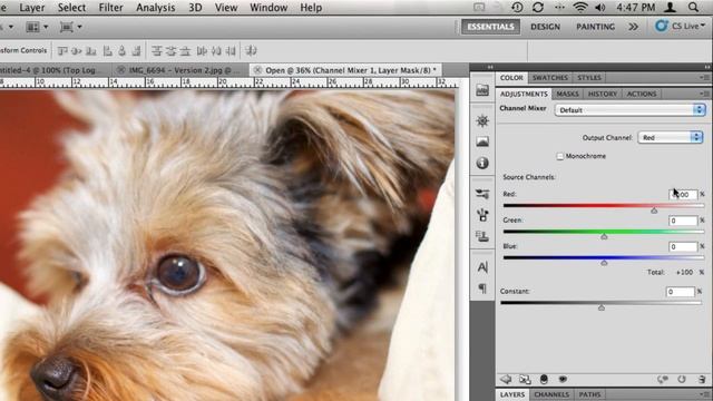 Photoshop: Channel Mixer (Black and White Images) | смотреть онлайн
