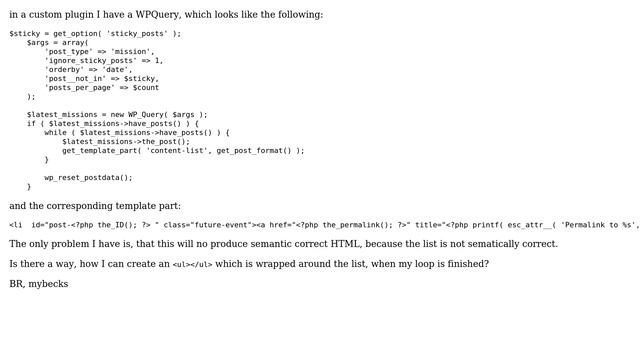 Wordpress: Valid HTML in Template Part смотреть онлайн