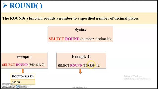 Numeric Functions in SQL смотреть онлайн