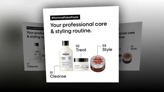 L'Oreal Professionnel Men’s Styling Poker Paste | Provides Extreme Hold | Matte Finish | For All