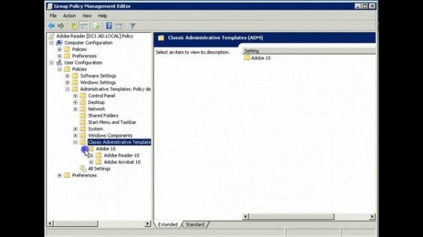 Adobe Reader X - Protected Mode Disable ADM