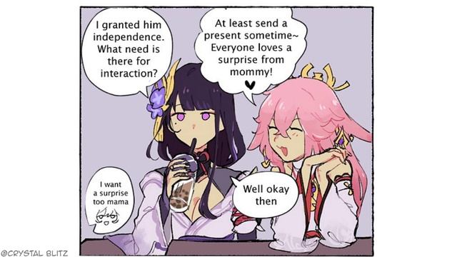 (Genshin Impact Comic Dub) "Electro Mommy" смотреть онлайн