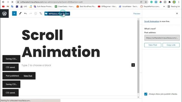 How to Add Row Scroll Animation in Blog With WPBakery in WordPress | WordPress 2021 смотреть онлайн