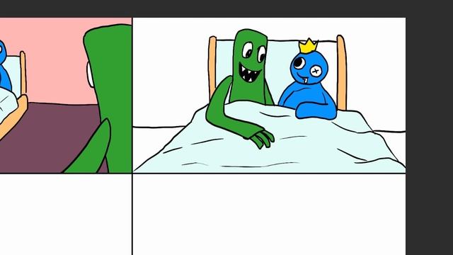 Blue x Green spend the night together! What's wrong?! Drawing Speedpaint смотреть онлайн
