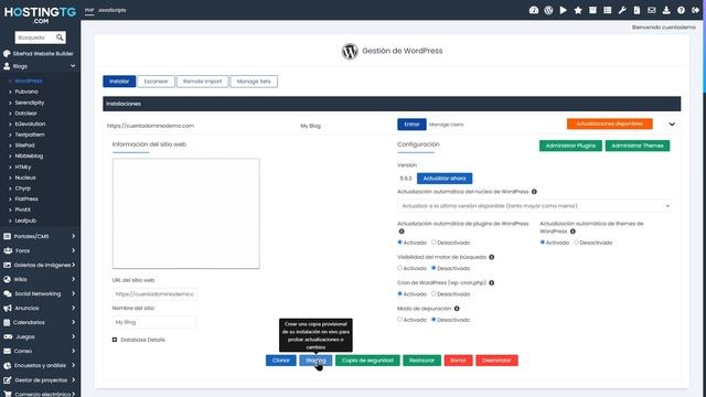 Gestionar Wordpress, Debug, Usuarios, Actualizaciones, Plugins y Themes смотреть онлайн